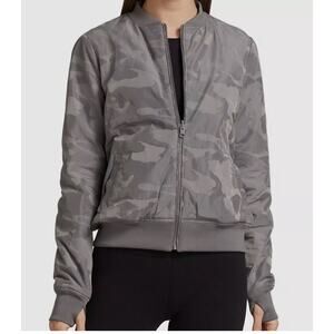NEW Blanc Noir Reversible Camo Bomber Jacket Gray SZ Small (Retail $179)
